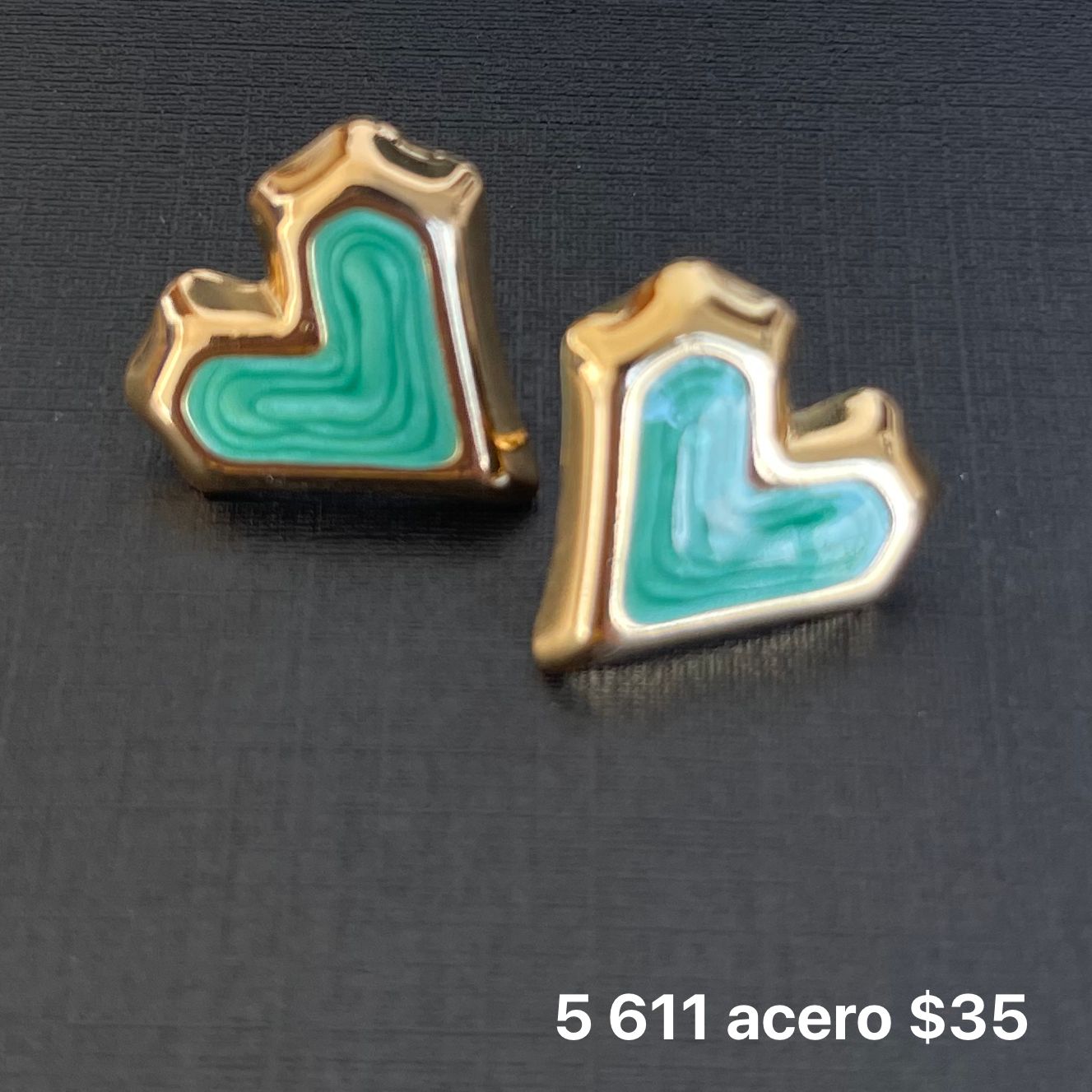 Aretes acero esmaltado
