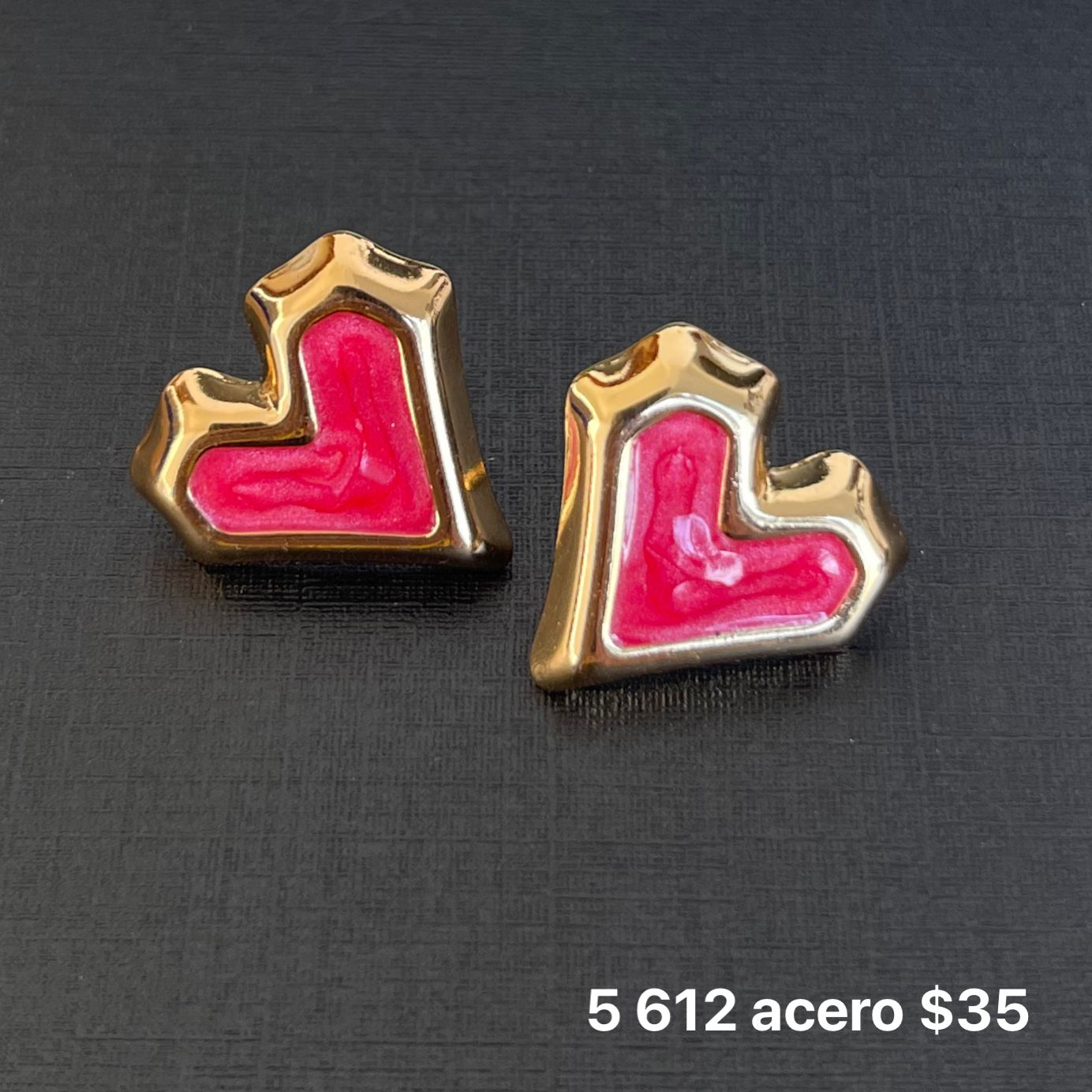 Aretes acero esmaltado
