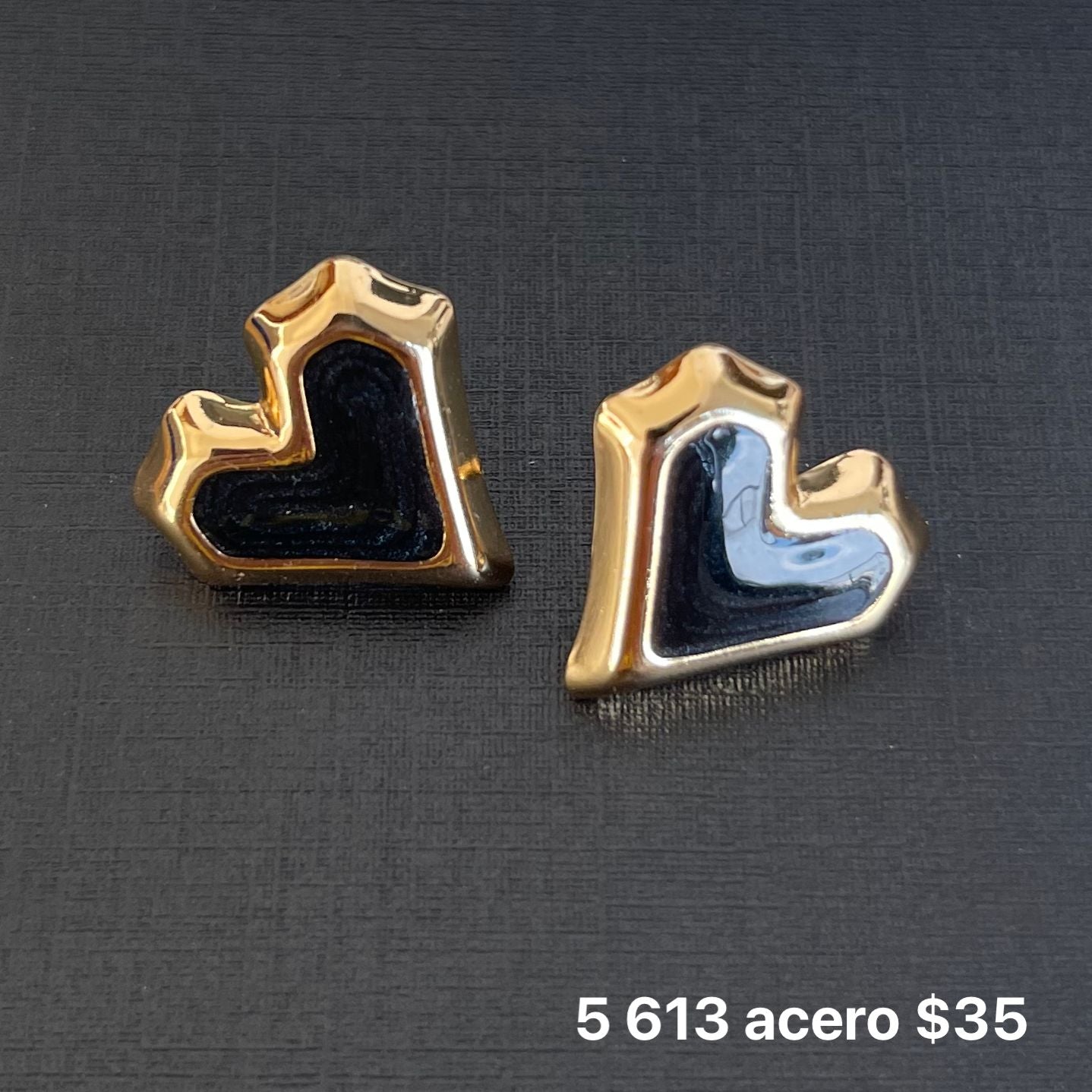 Aretes acero esmaltado
