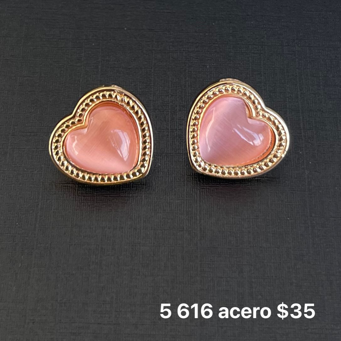 Aretes acero con cristal