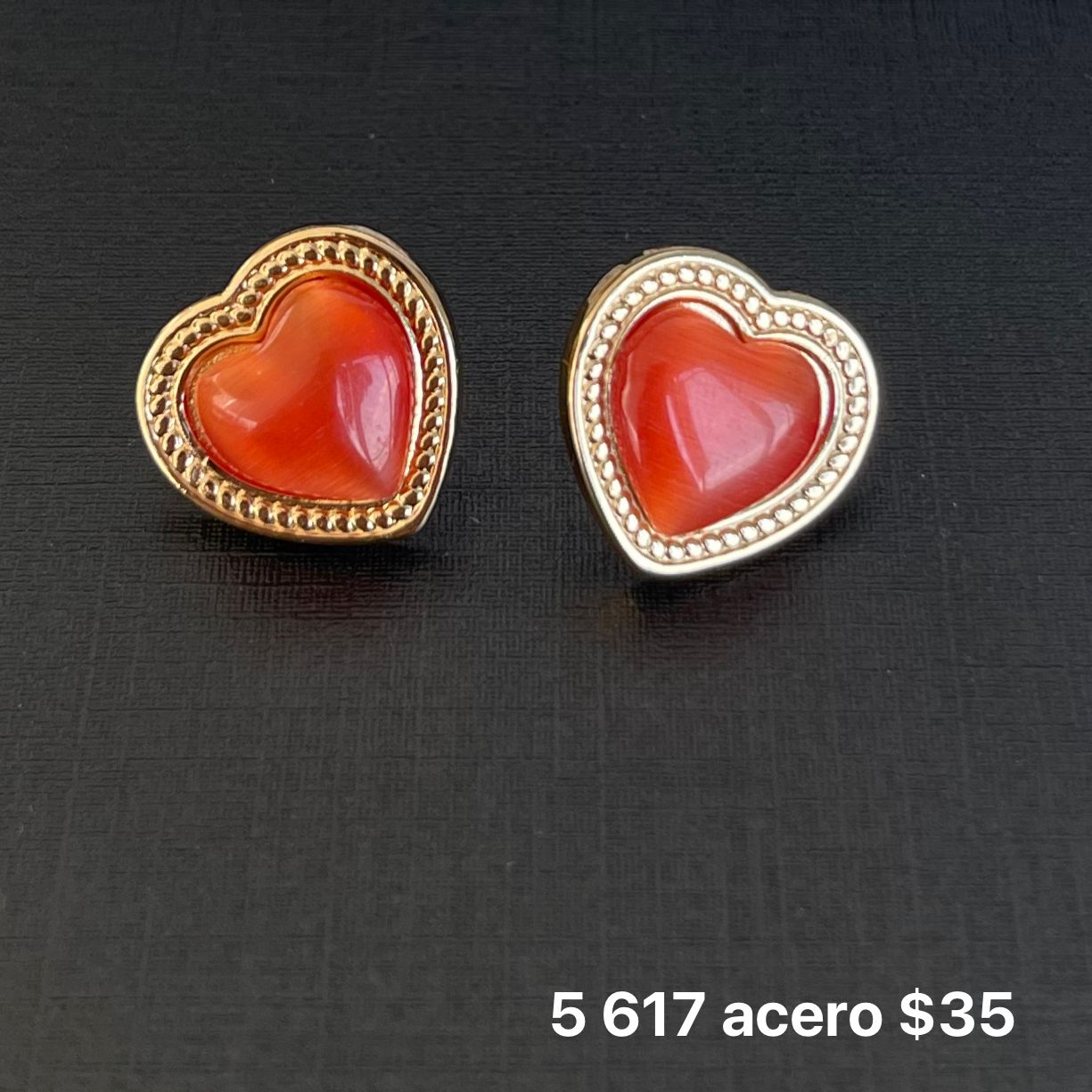 Aretes acero con cristal