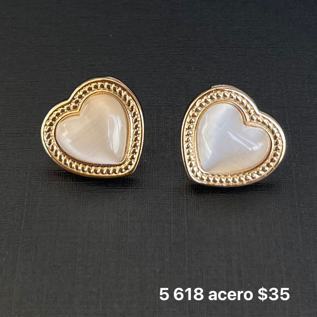Aretes acero con cristal