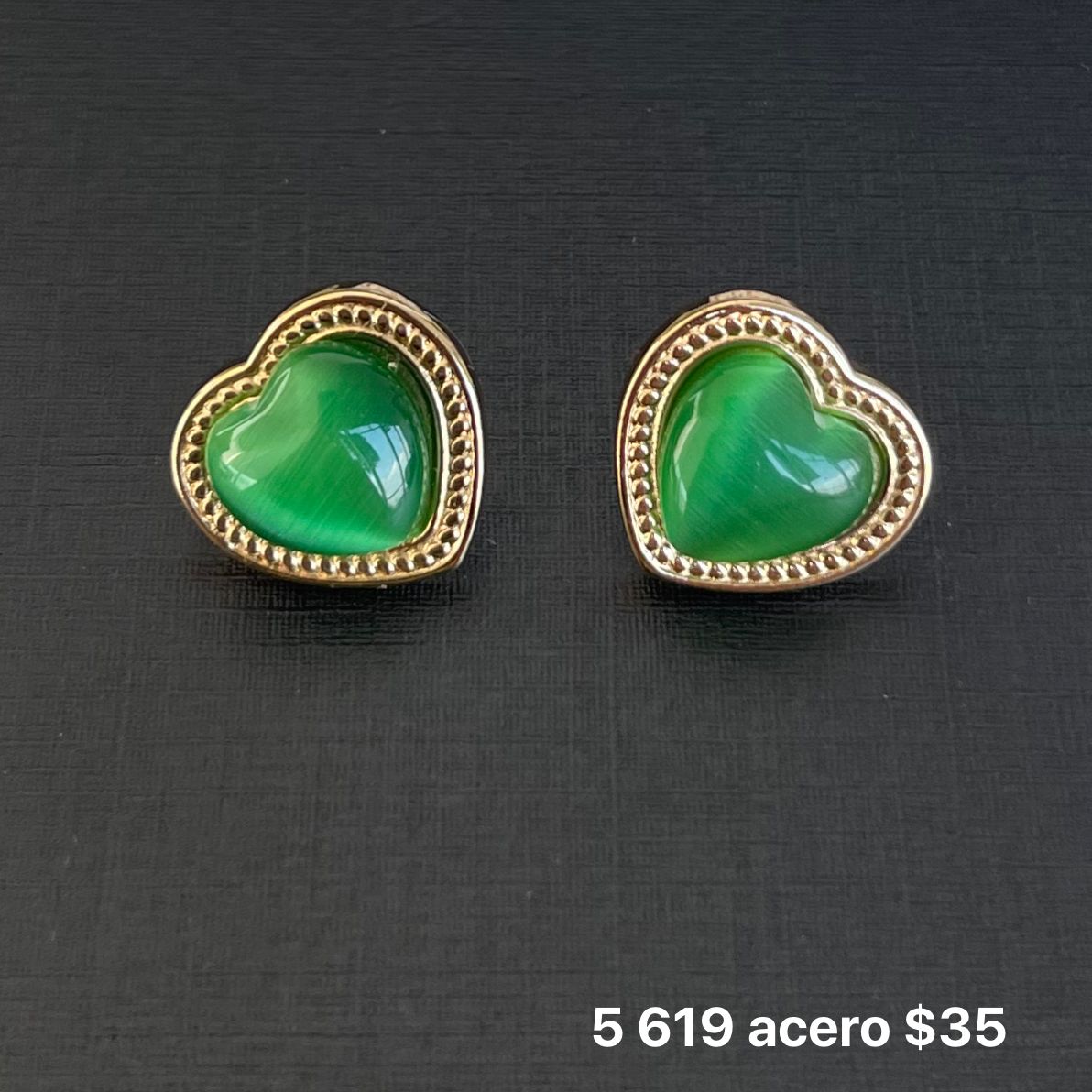 Aretes acero con cristal