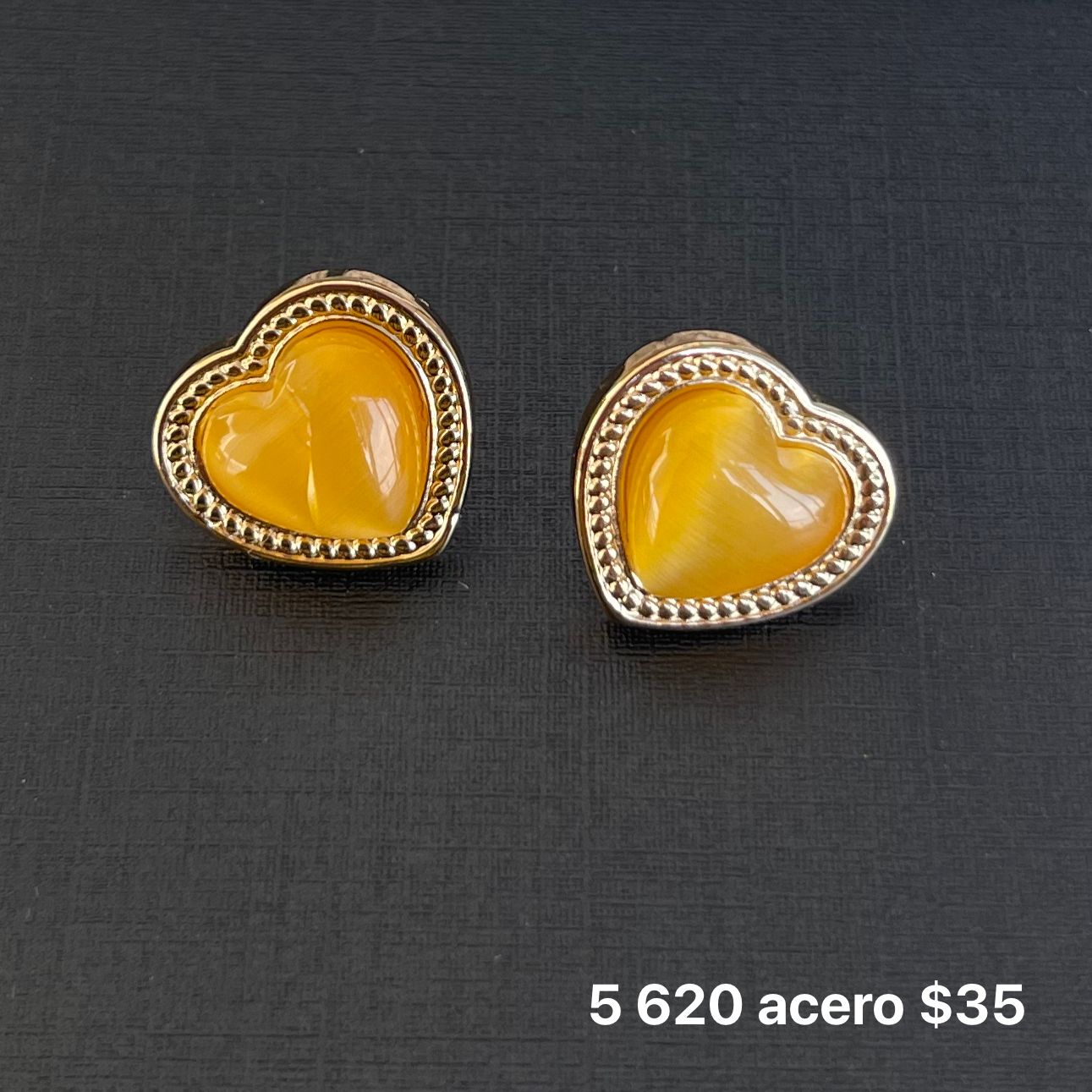 Aretes acero con cristal