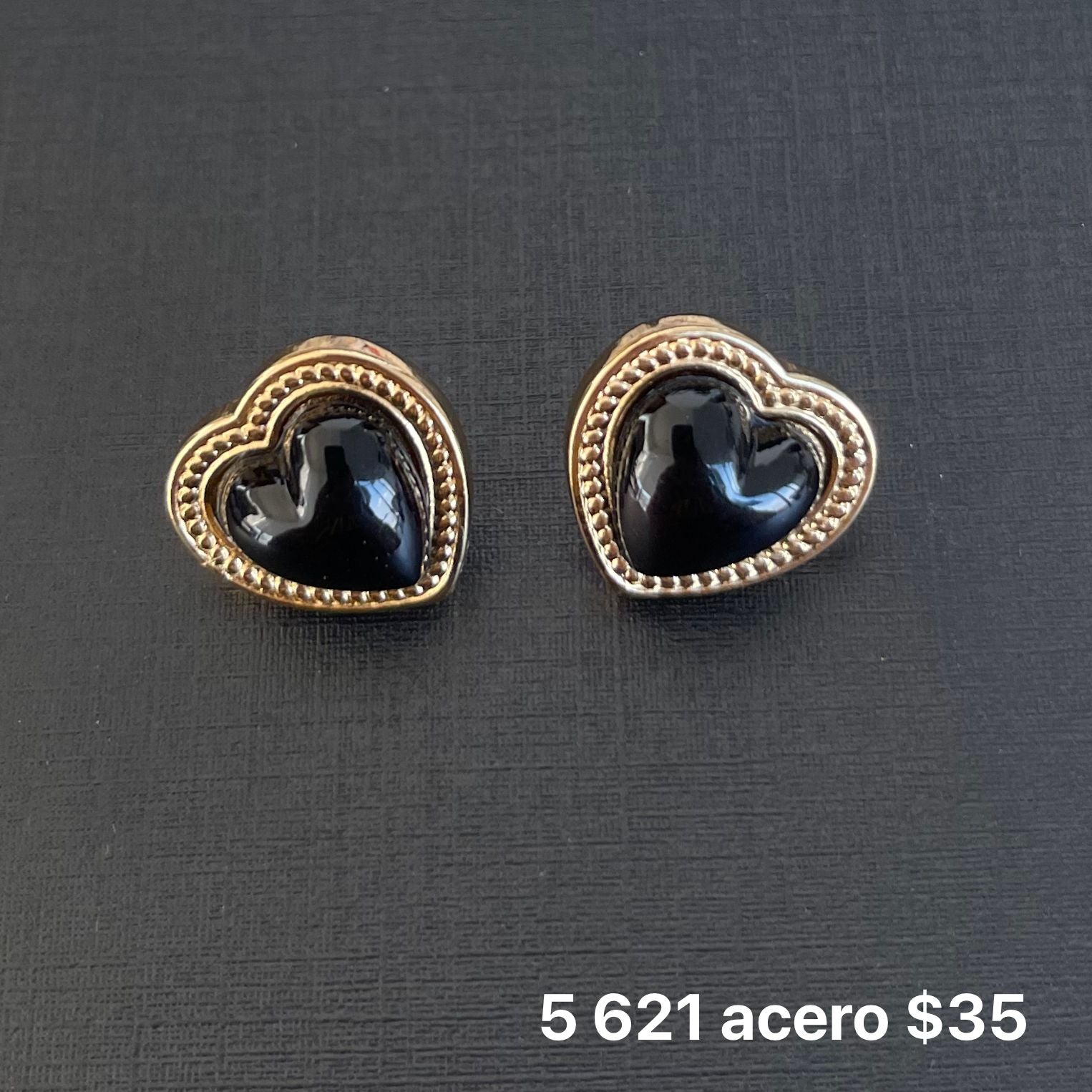 Aretes acero con cristal