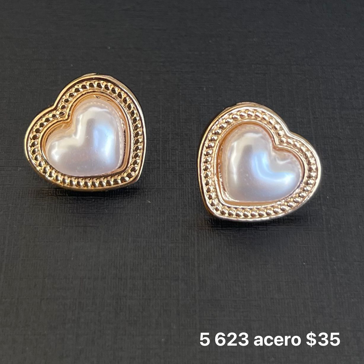 Aretes acero con cristal