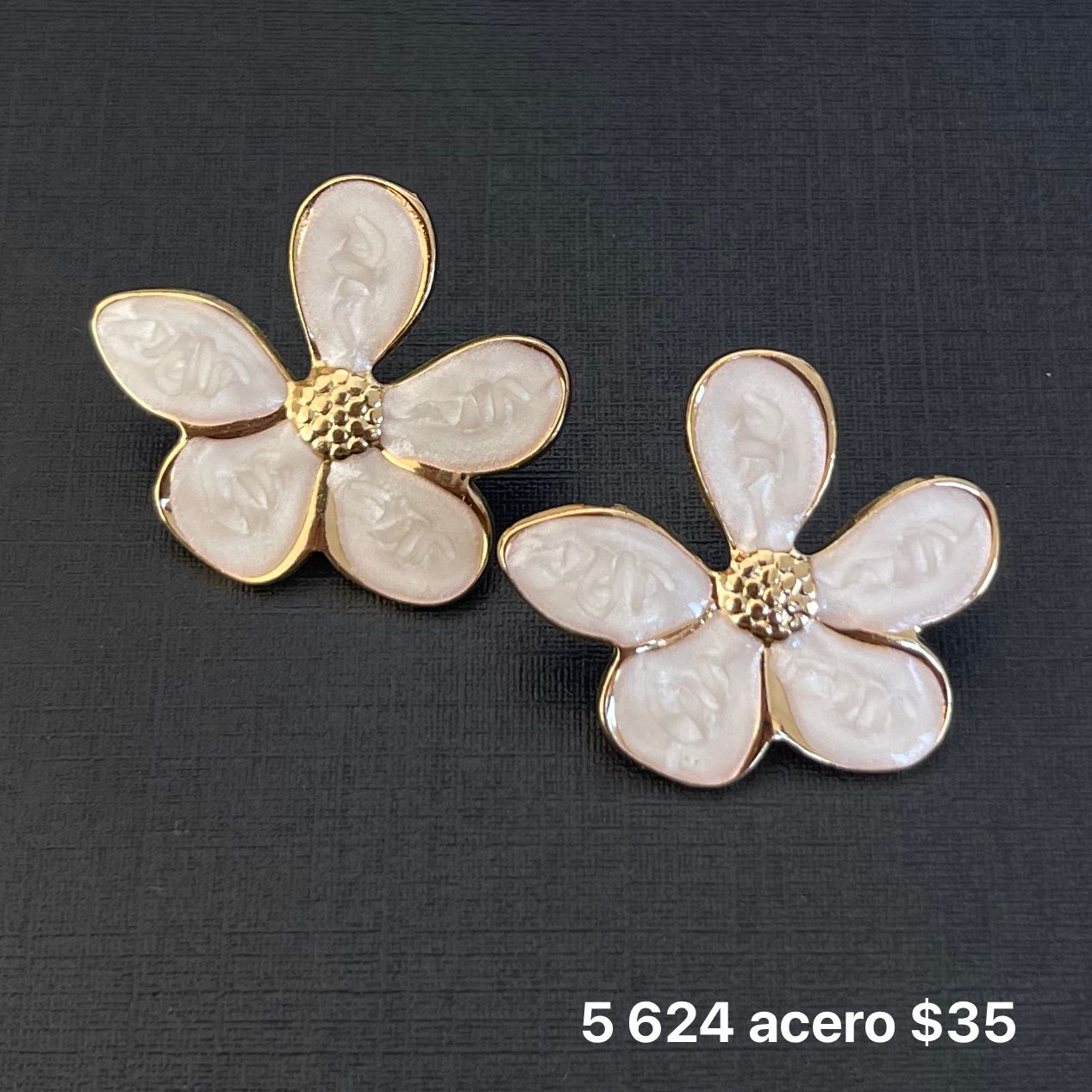 Aretes acero esmaltado