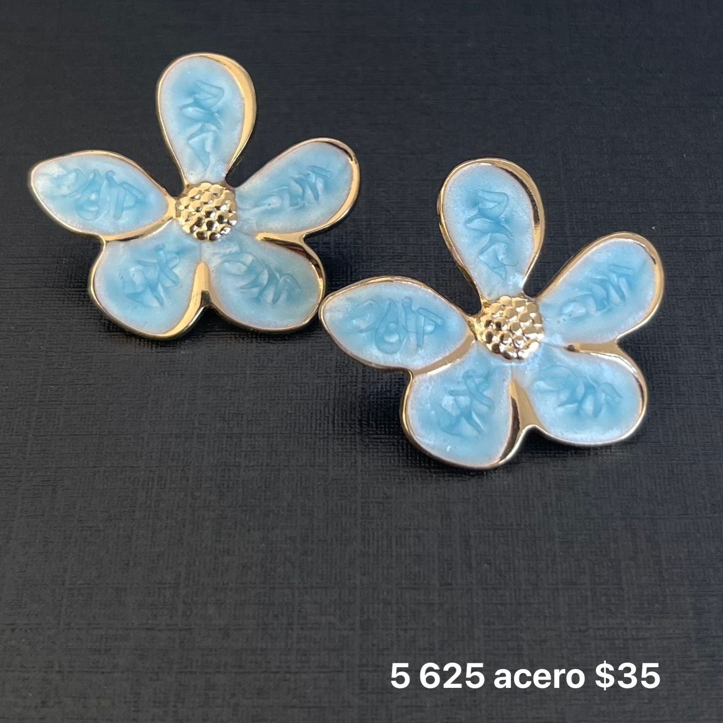 Aretes acero esmaltado