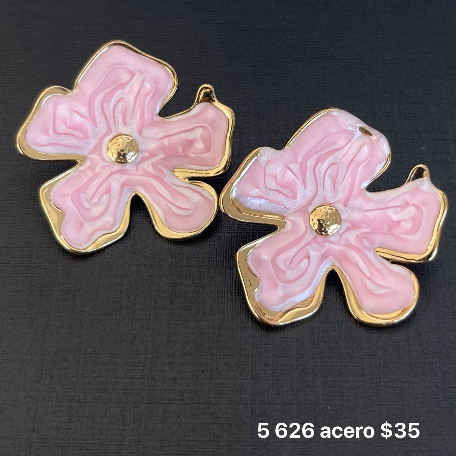 Aretes acero esmaltado