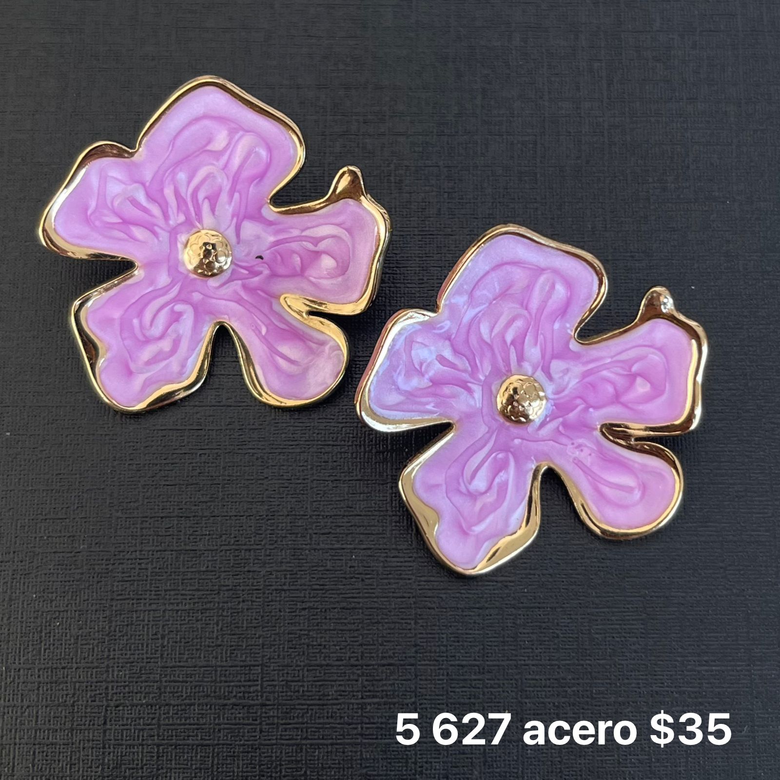 Aretes acero esmaltado