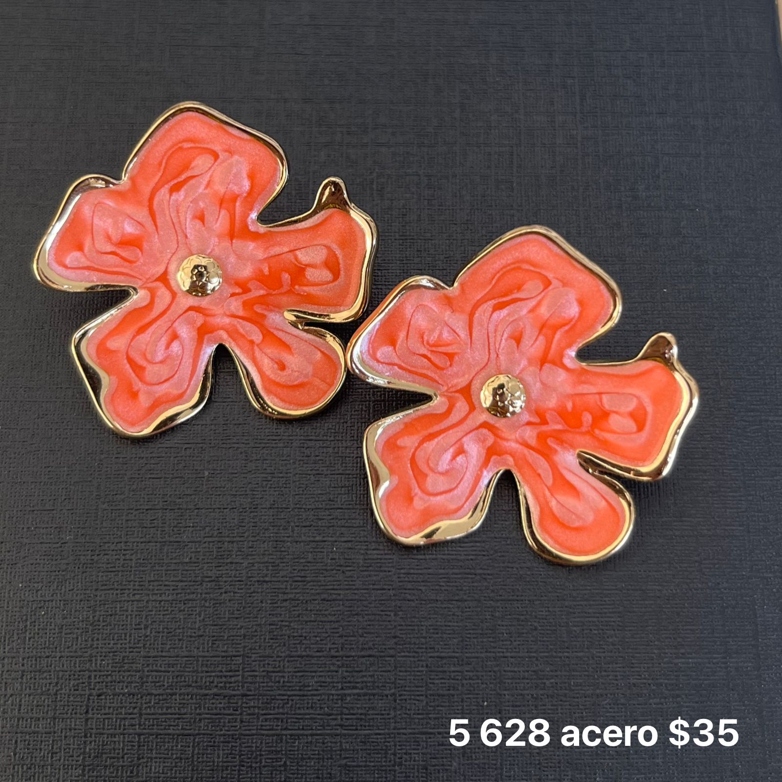 Aretes acero esmaltado