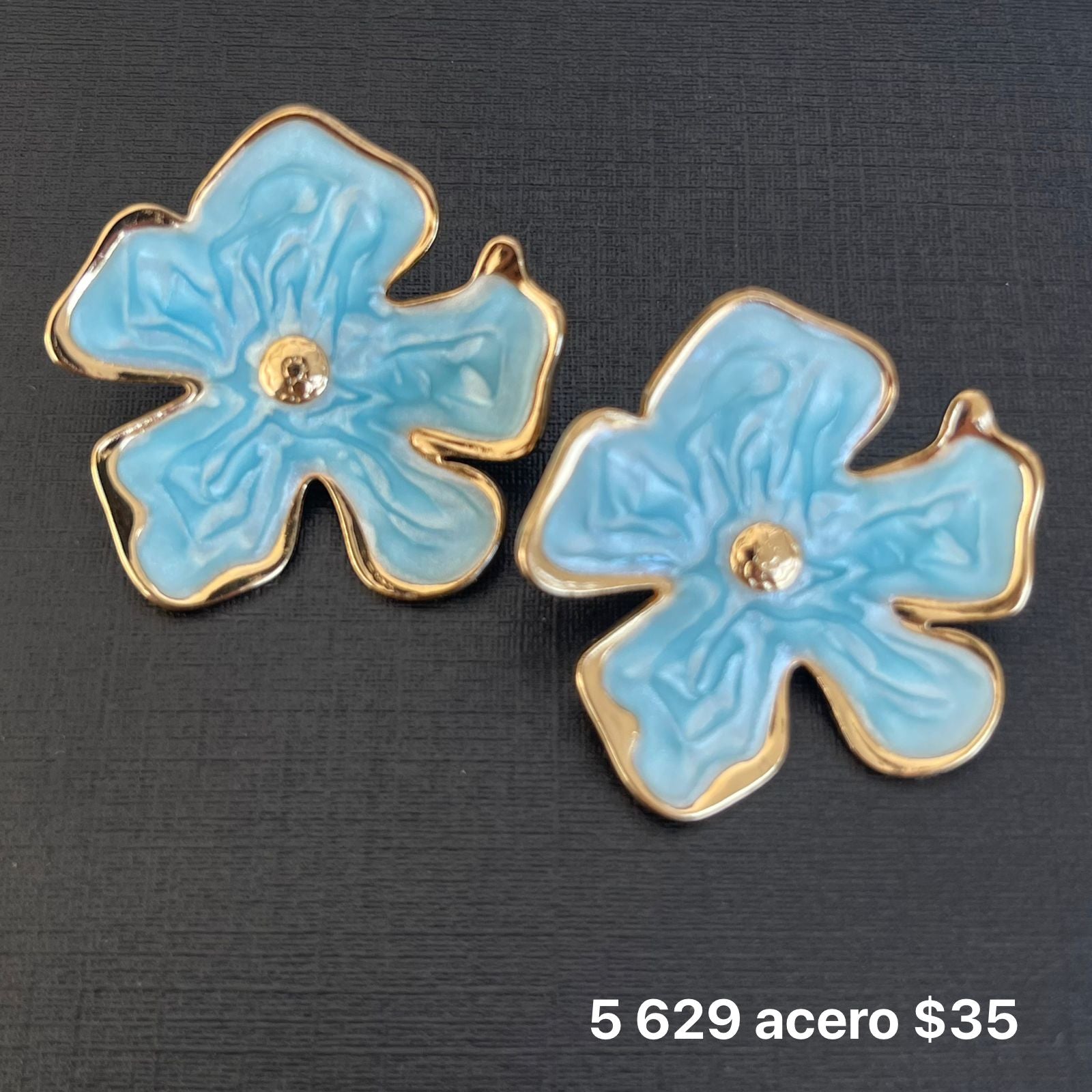 Aretes acero esmaltado