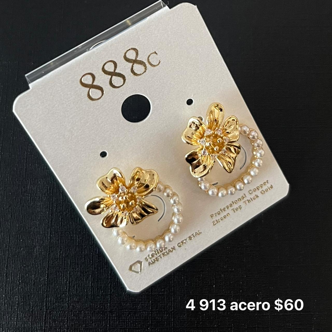 Aretes acero y zirconia