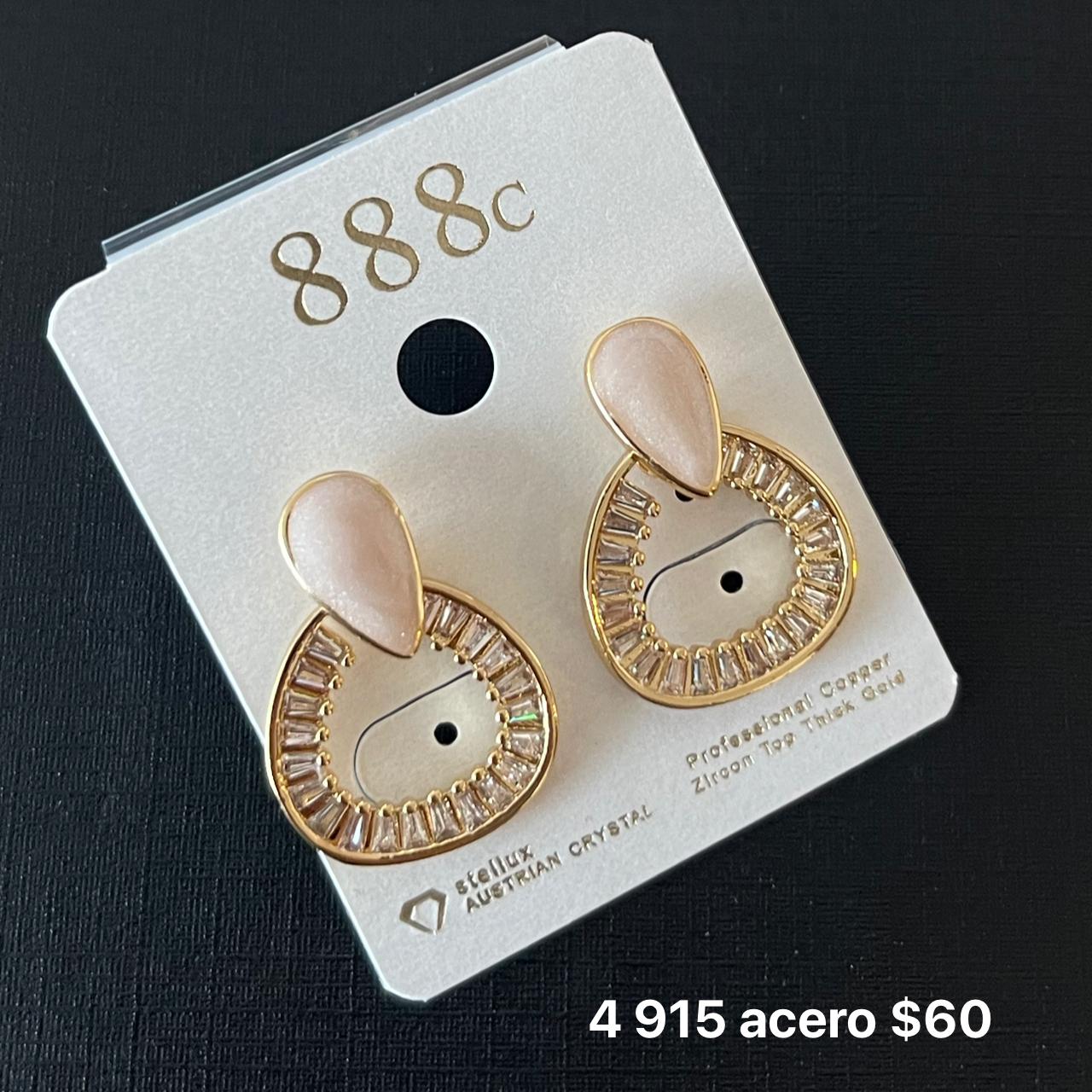 Aretes acero y zirconia